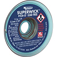MG Chemicals 426-LF Trenza fina para desoldar Super Wick para soldadura sin plomo- 0.10&quot-de ancho x 5 de largo